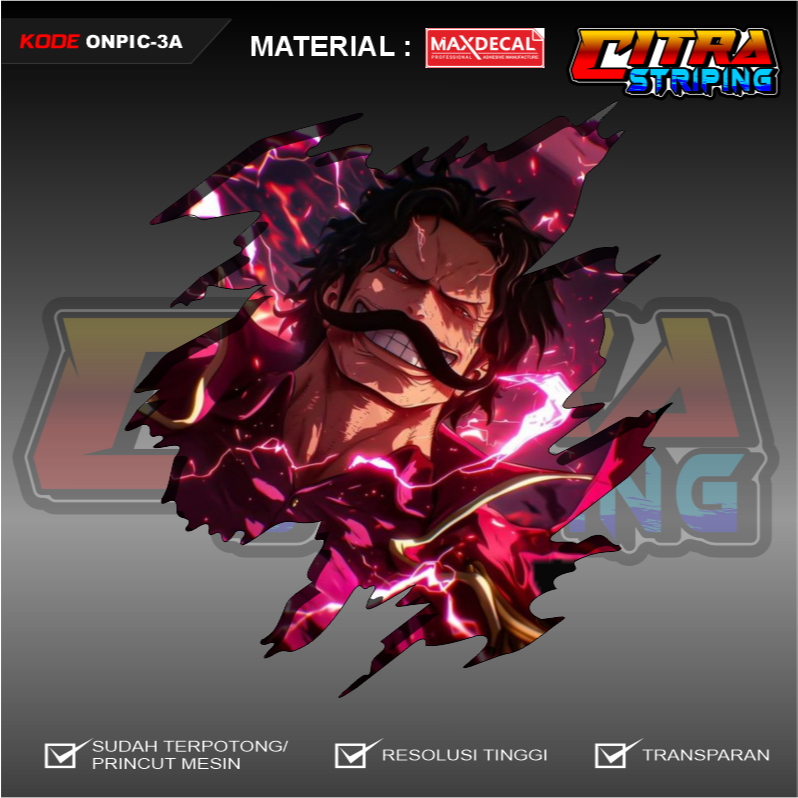 

Sticker Vynil ONE PIECE Stiker Sudah Printcut Siap Tempel TAHAN AIR KODE ONPIC-3