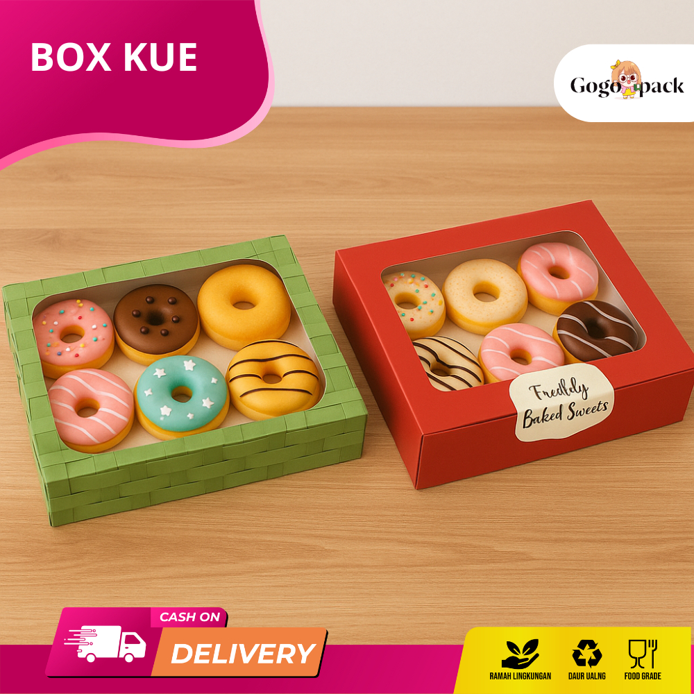 

Box Mika / Kotak Kue / Hampers / Kemasan / Packaging / Box Cake / Box kue / Box Brownies / Box Donat / Box Makanan / Box Pudding| HC05