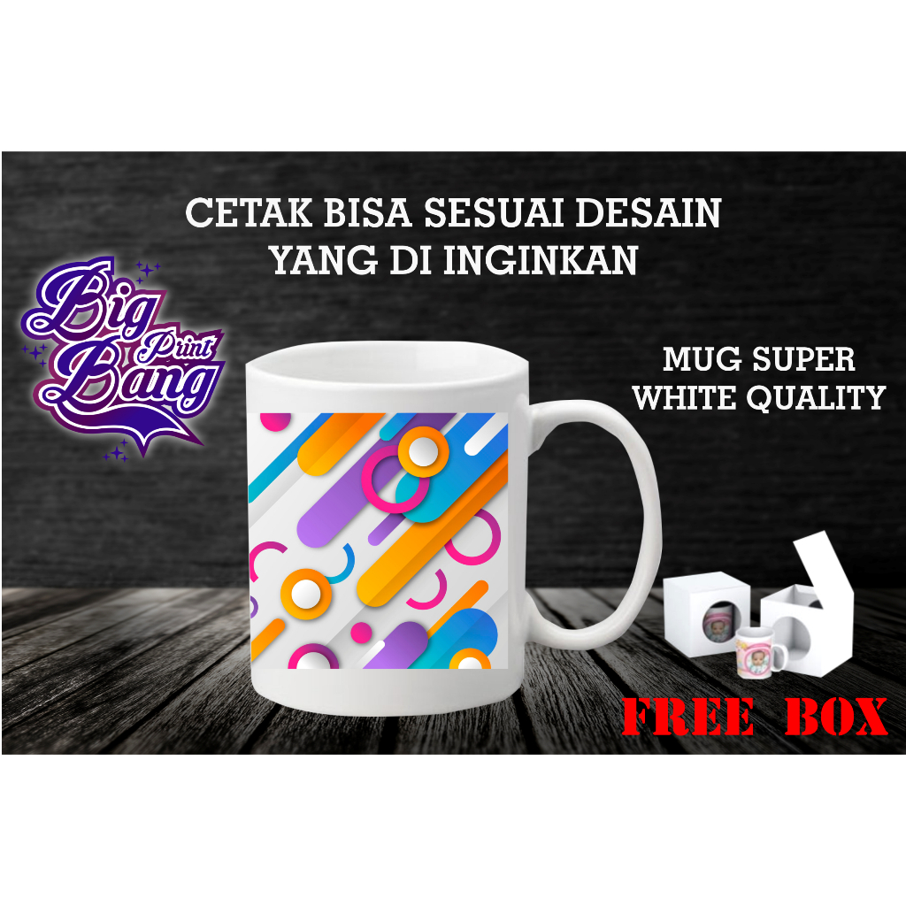 MUG CUSTOM CETAK DESIGN FOTO DAN TULISAN / KADO HADIAH SOUVENIR HAMPERS GELAS