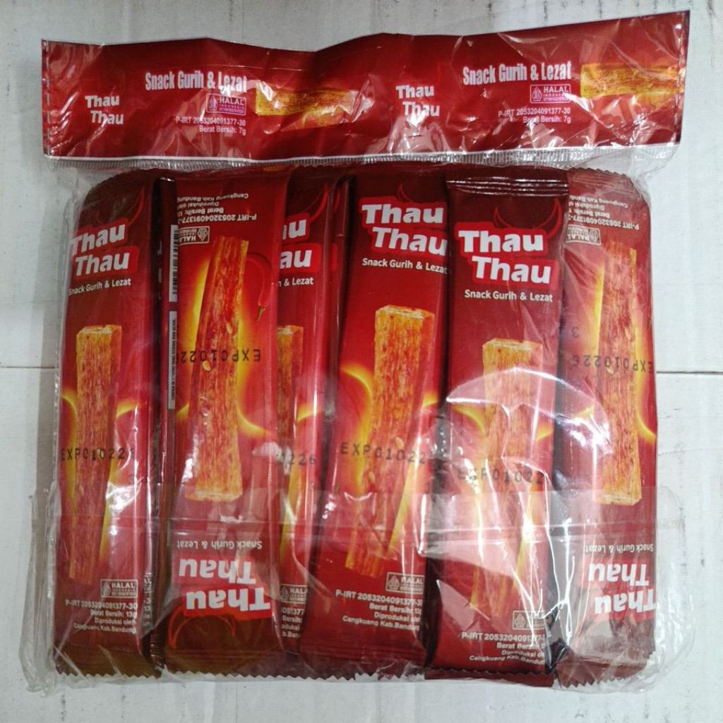 

Thau Thau Snack pedas isi 20 pcs
