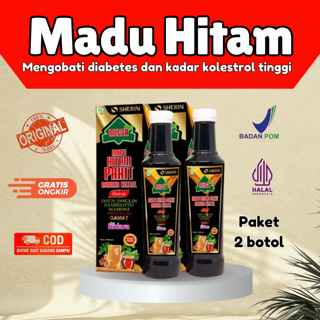 

Mecca Madu Hitam Insulin Diabetes 2 Botol 500gr