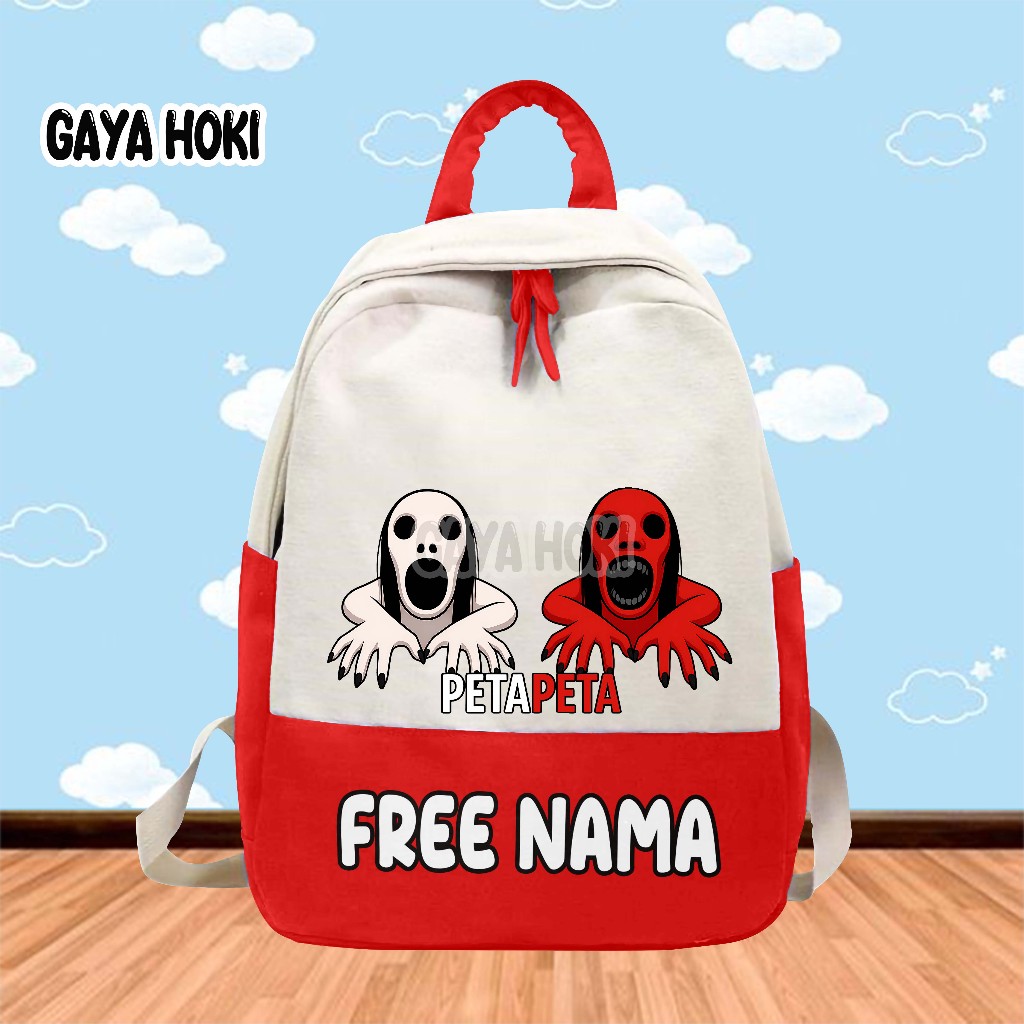 [FREE NAMA] Tas Ransel Tas Anak Sekolah TK/SD Gambar PETA PETA ROBLOX HOROR