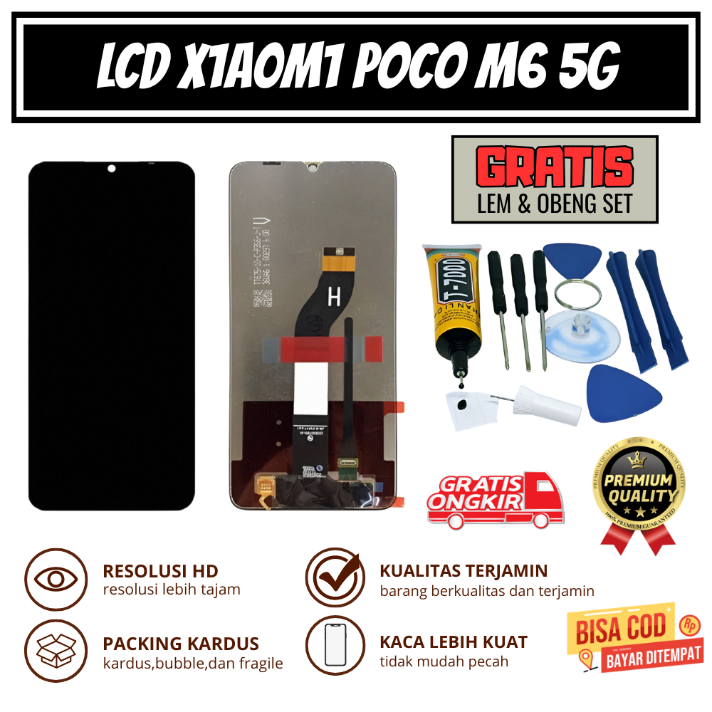 LCD XIA0MI P0C0 M6 5G ORIGINAL + TOUCHSCREEN || GRATIS 1 SET OBENG & LEM || OG SUPER ORIGINAL