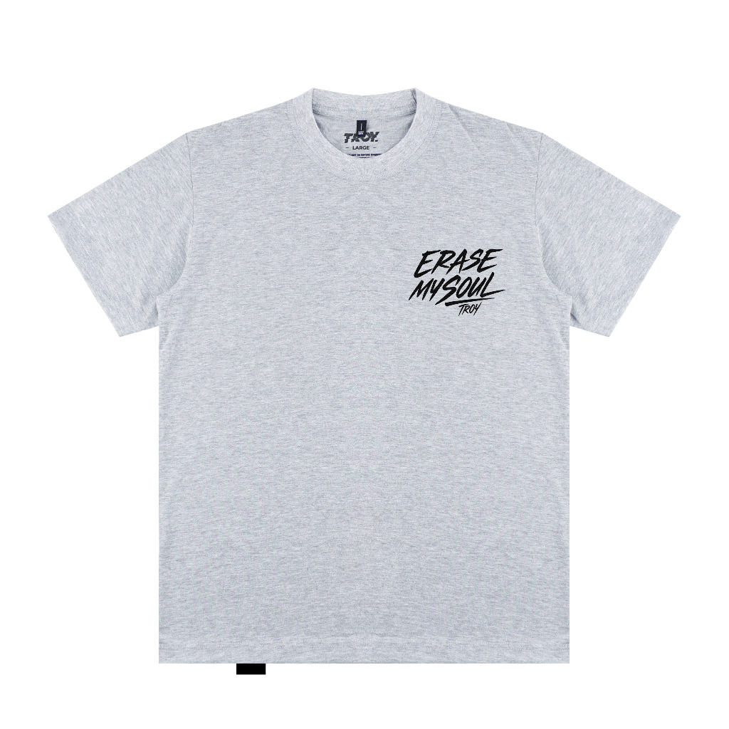 Troy Company Tshirt Grey Misty Erase - Kaos Lengan Pendek Kaos Abu Misty MTD 3254