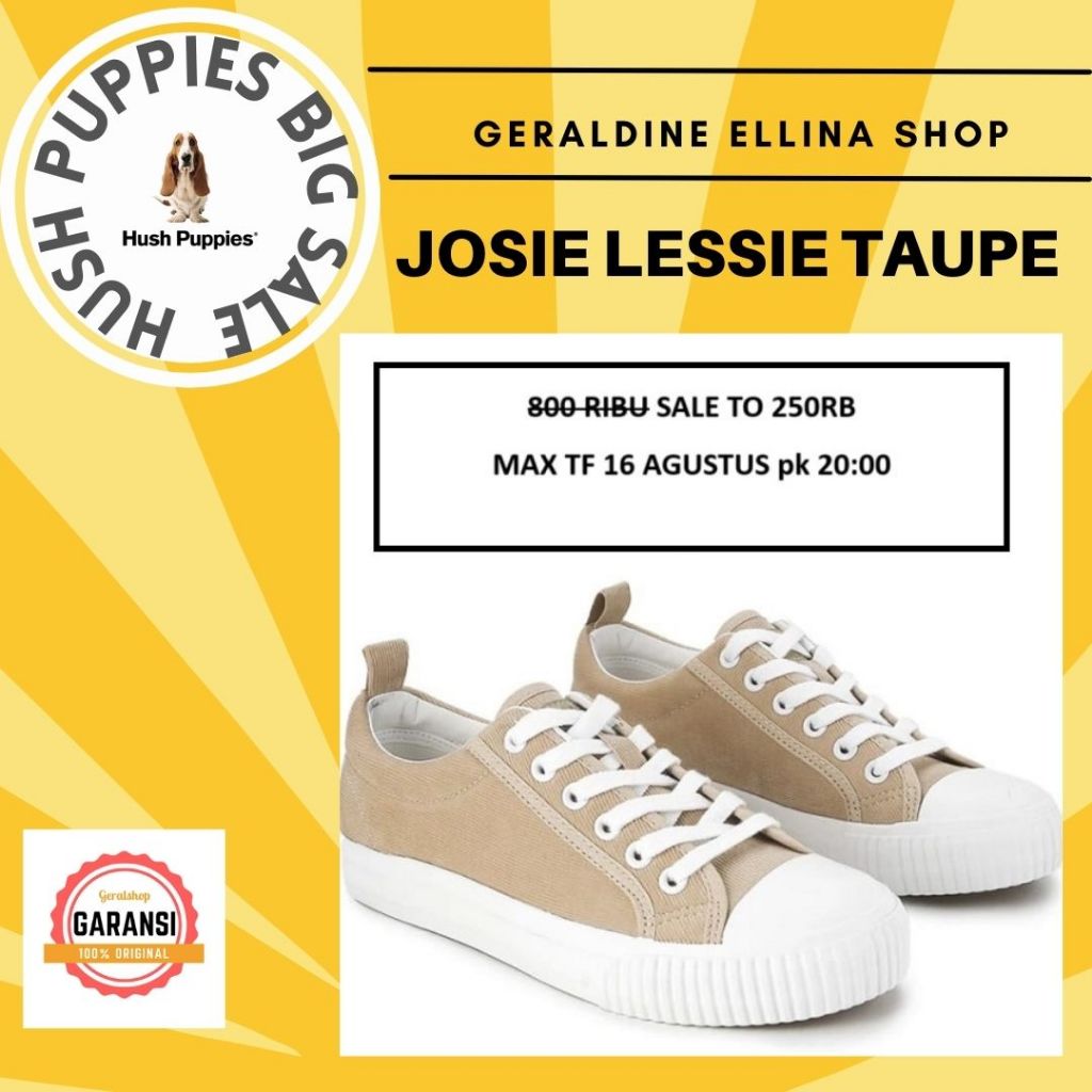 Sepatu sneakers wanita Hush Puppies original store seri JOSIE LESSIE