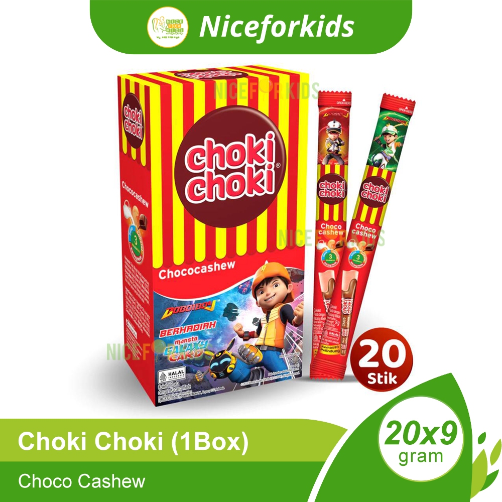 

Choki Choki Chococashew Box Isi 20x9 gr / Cokelat Pasta Praktis