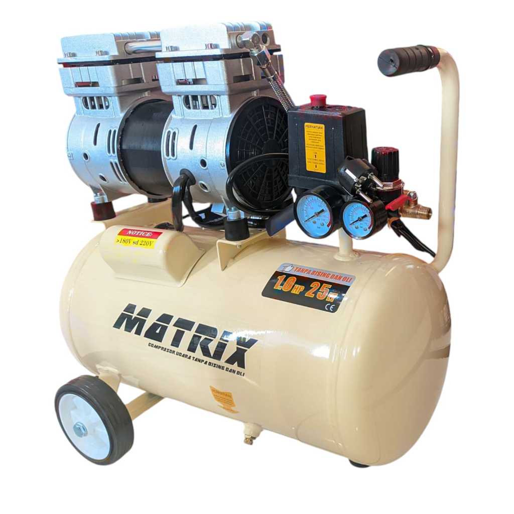 Kompresor Oilless 1 HP MATRIX OIL FREE COMPRESSOR OFS750-25 OIL LESS