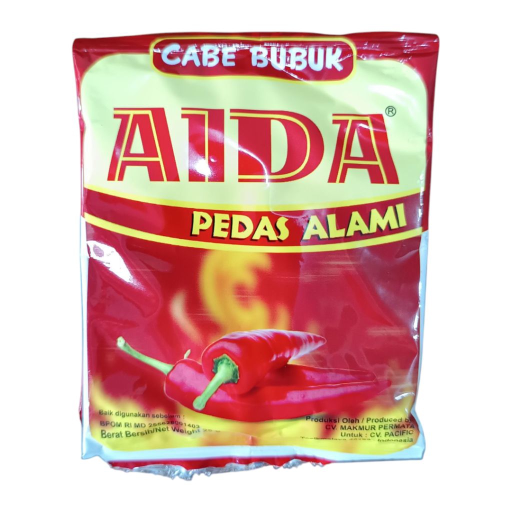 

AIDA Cabe Bubuk Asli Pedas Alami 25 gram