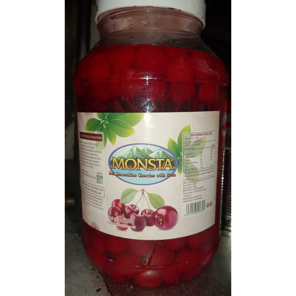 

(5pc) Buah Cherry Merah tangkai + Wadah Plastik