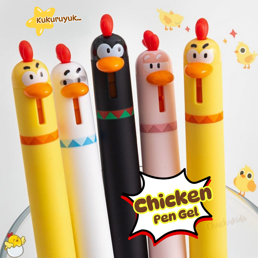 

Pulpen Gel Karakter Ayam Kawai Chicken Pen Bolpoin Alat Tulis Sekolah Lucu Pena Gel 0.5 mm