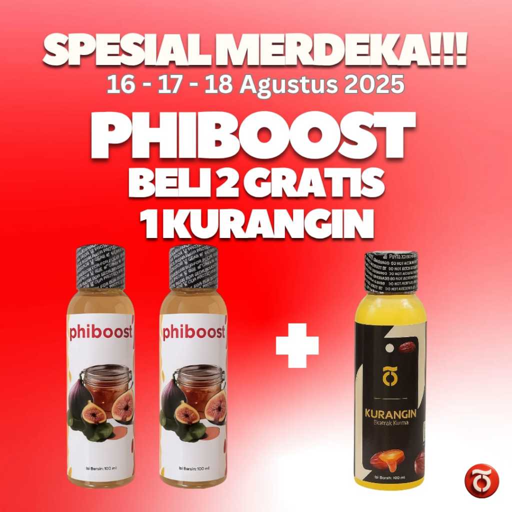 

PROMO MERDEKA PHIBOOST BELI 2 + GRATIS 1 KURANGIN — periode terbatas (16, 17 dan 18 Agustus 2025)