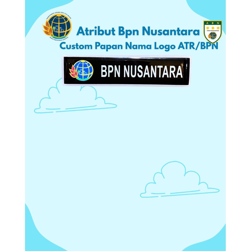 

PAPAN NAMA CUSTOM LOGO/POLOS/KUNINGAN