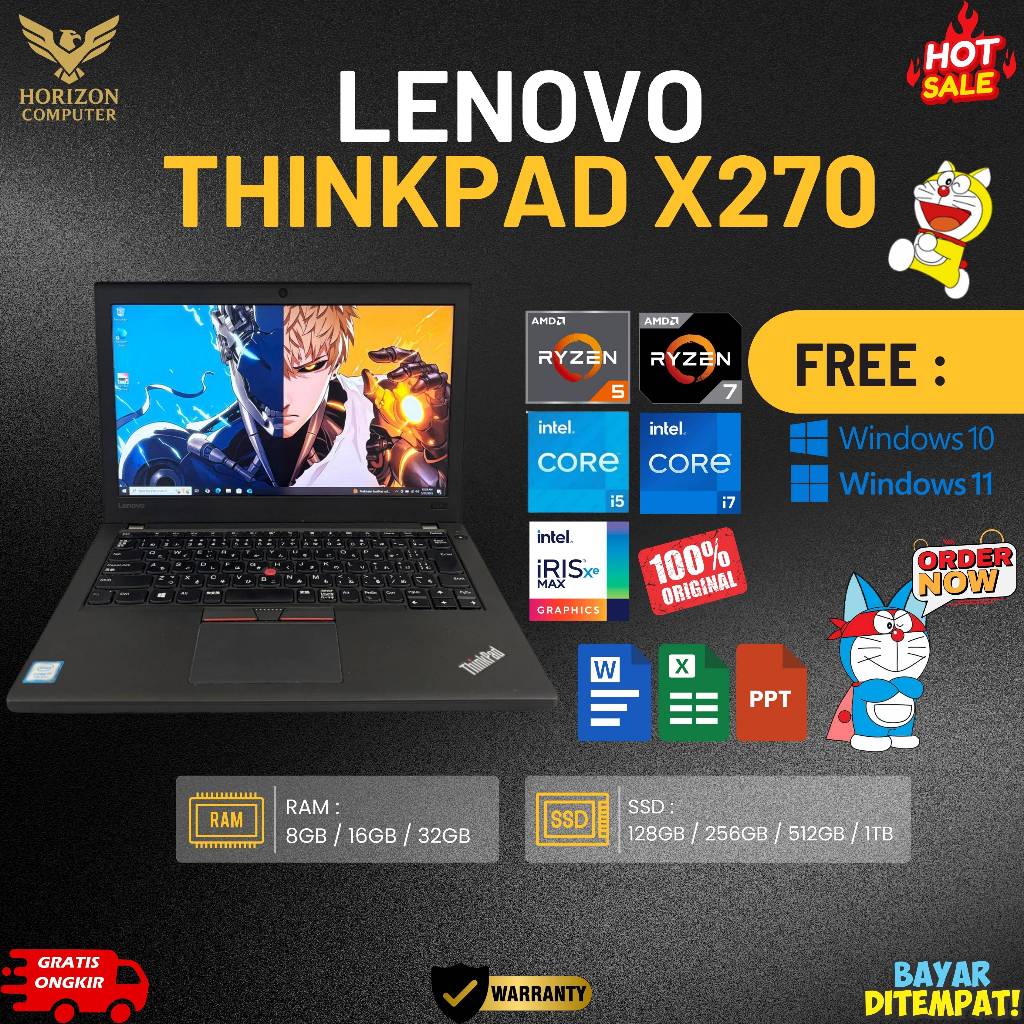 Lenovo Thinkpad X270 X260 X250 X230 Intel i7 | i5 16GB 512GB / Not T460
