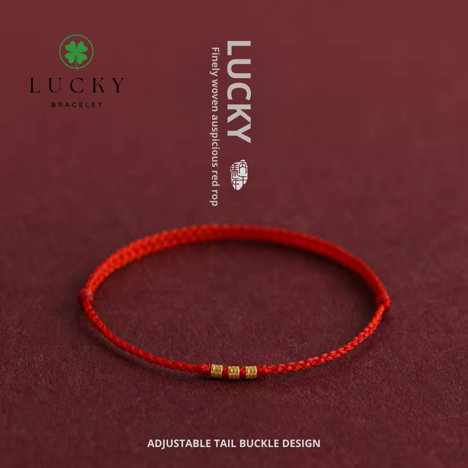 Gelang Redline Keberuntungan Wanita Dengan Desain Bagus, Tali Merah Sederhana Untuk Pasangan
