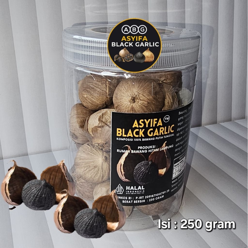 

ASYIFA BLACK GARLIC BAWANG HITAM TUNGGAL - BLACK GARLIC BAWANG HITAM FERMENTASI BAWANG PUTIH TUNGGAL - HERBAL DIABETES ASAM URAT KOLESTEROL PARU PARU JERAWAT HERPES VIRUS LEMAK JANTUNG DLL