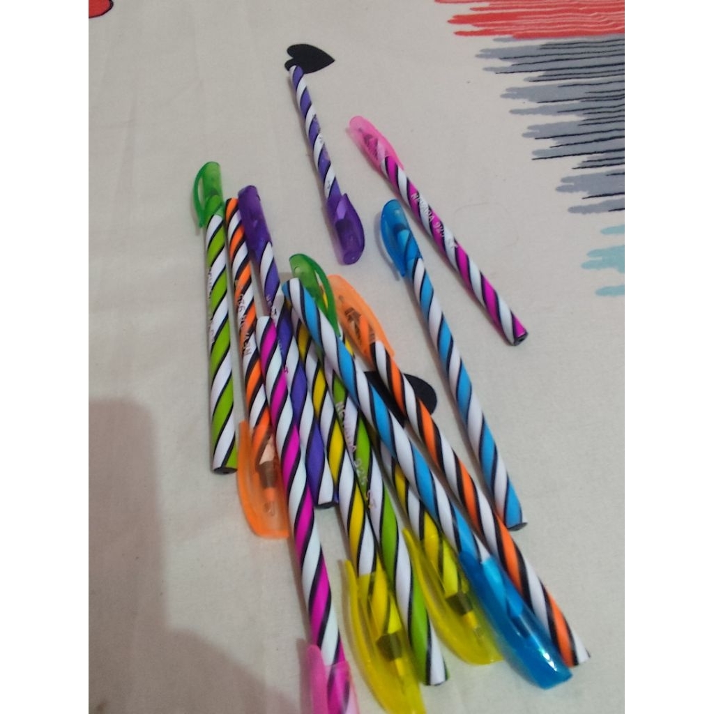 

12 pcs bolpoin ulir 0.7 mm pulpen hitam