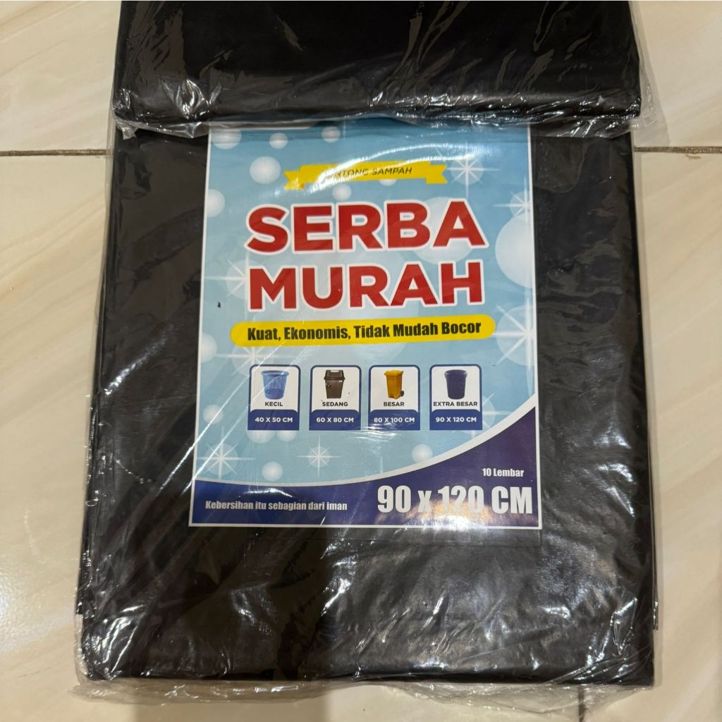 kantong plastik sampah kantong sampah hitam plastik kresek hitam 80cmx100cm, 90cmx120cm murah