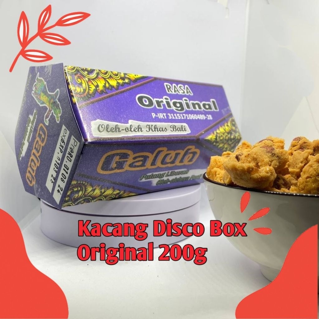 

Kacang Disco Galuh Box 200g – Oleh Oleh Khas Bali, Rasa Original, Camilan Renyah Halal