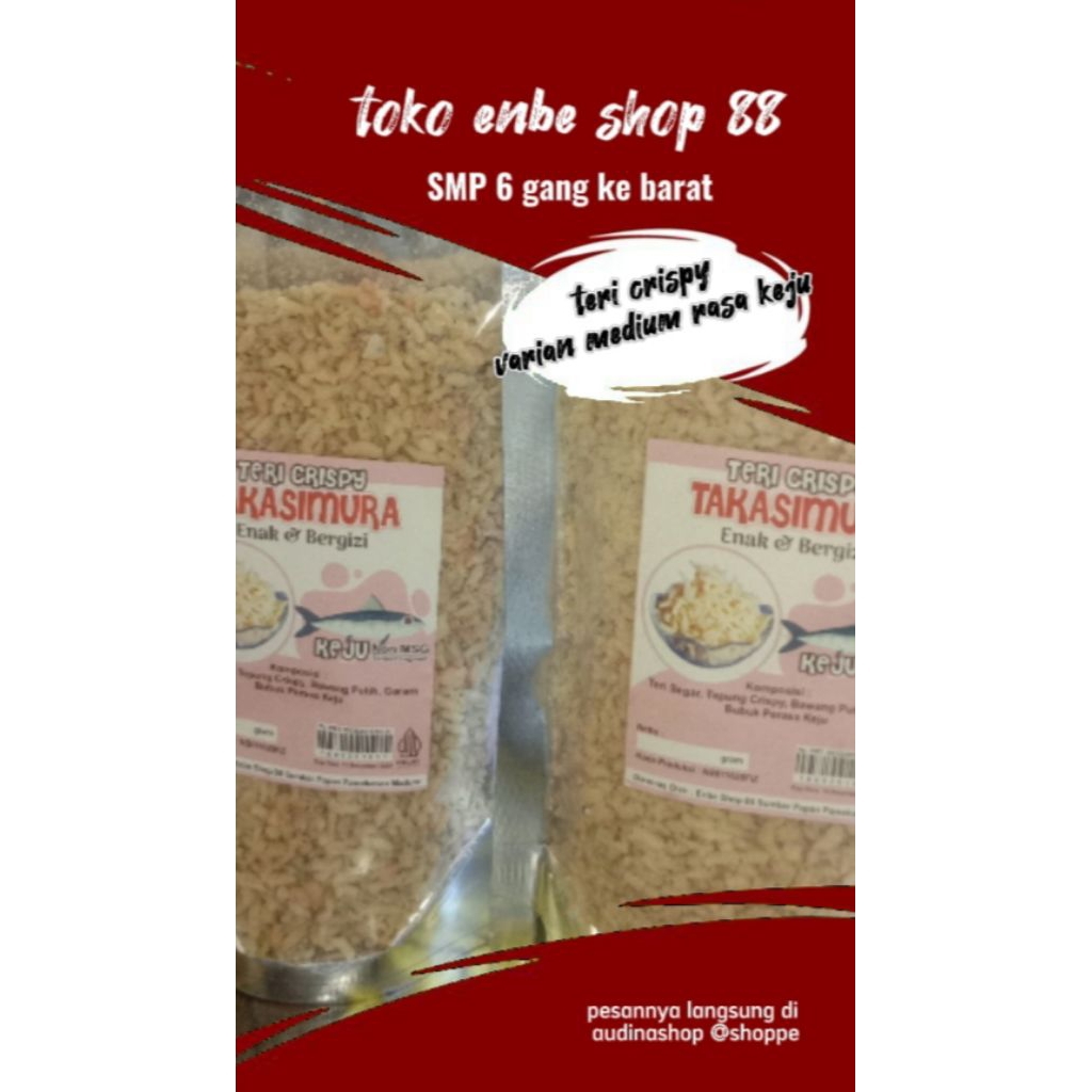 

teri crispy varian medium rasa keju