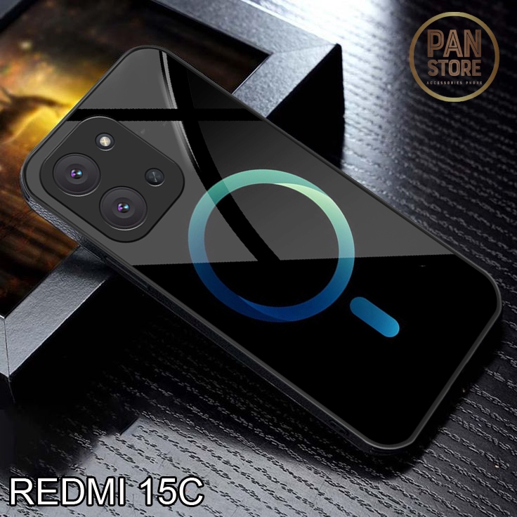 Softcase Glass case Redmi 15C Terbaru 2025 - Case - Softcase Redmi 15C  Mewah Elegant full cover