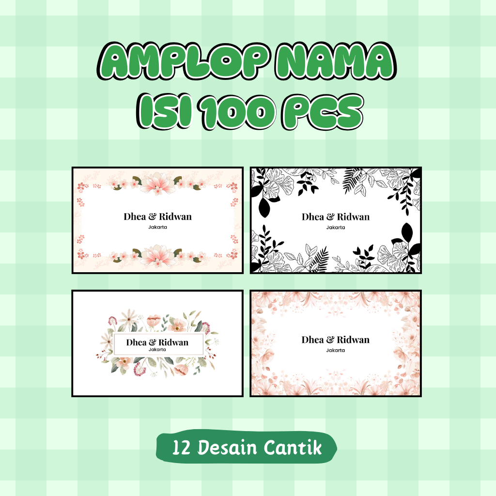 

CETAK AMPLOP NAMA 100 PCS (Custom Amplop dengan 12 Desain Cantik dan Estetik)