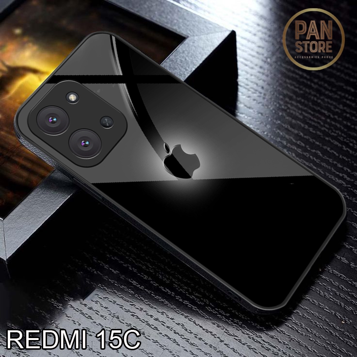 Softcase Glass case Redmi 15C Terbaru 2025 - Case - Softcase Redmi 15C  Mewah Elegant full cover