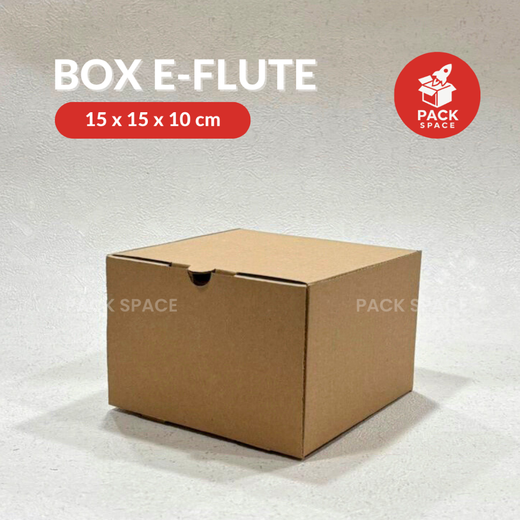 

Box Kardus E-Flute Coklat Untuk Packaging Olshop Sovenir Kotak Kado Hampers Snack Kue 15x15x10 CM