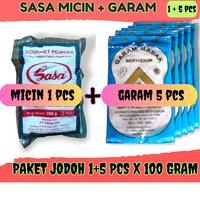 

2 IN 1 PAKET LENGKAP 1 PCS MICIN SASA 100 GRAM ASLI + 5 PCS GARAM DAPUR 100 GRAM