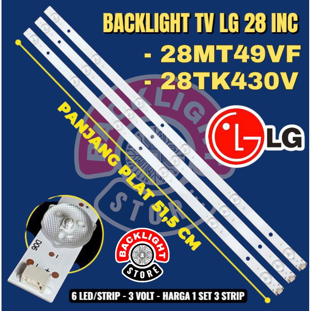 BACKLIGHT TV LED LG 28 INC 28MT49VF 28TK430V