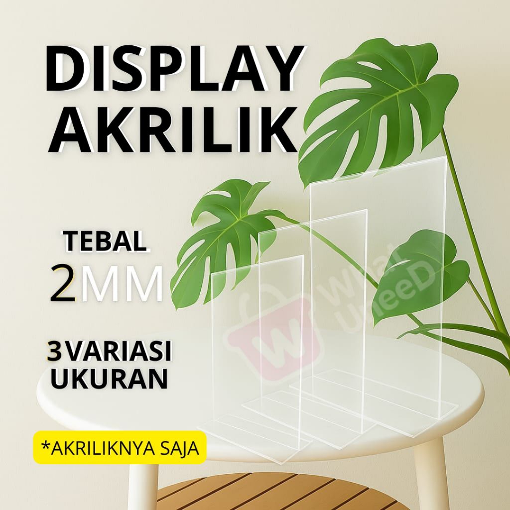 

Display Akrilik Standing Bening/Tempat Brosur/Tempat Barcode/Display Menu/Qris /Tent Card Holder/Nomor Menu Meja Makan/Tempat Menu Makan/Ukuran A4 A5 A6