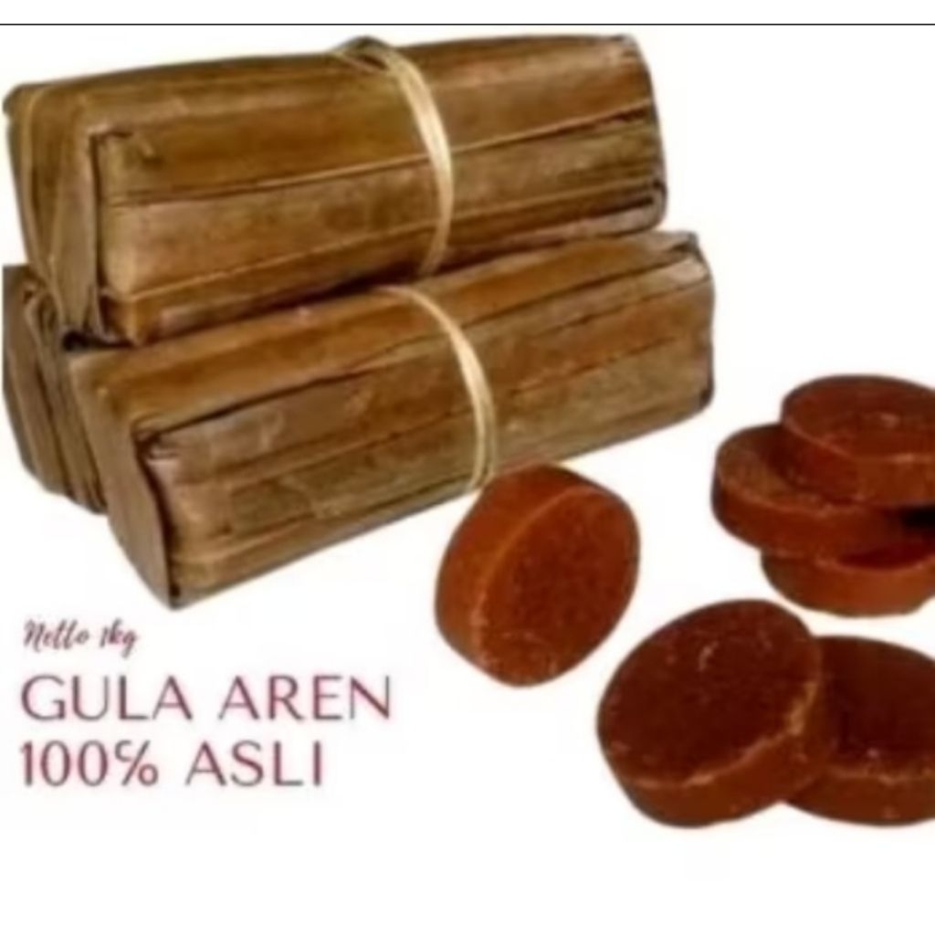 

GULA MERAH AREN ASLI BUNGKUS DAUN 1KG