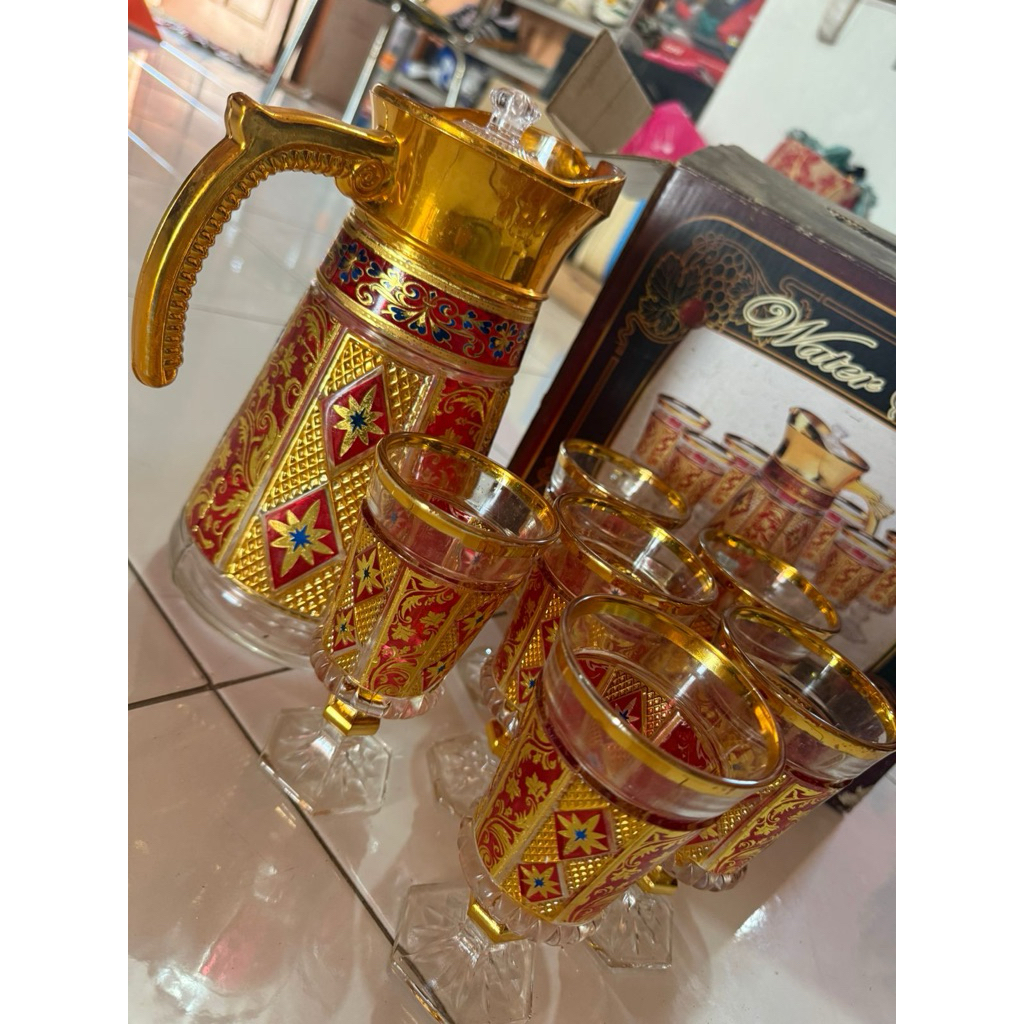 set gelas hias aestetik saudi