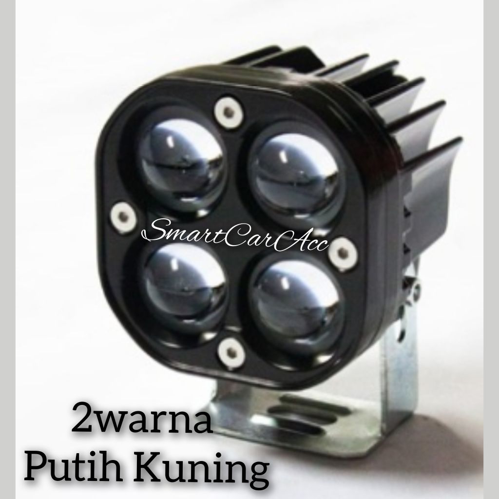 Lampu Tembak Foglamp Laser Led Projie Proji 4 Mata Putih Kuning