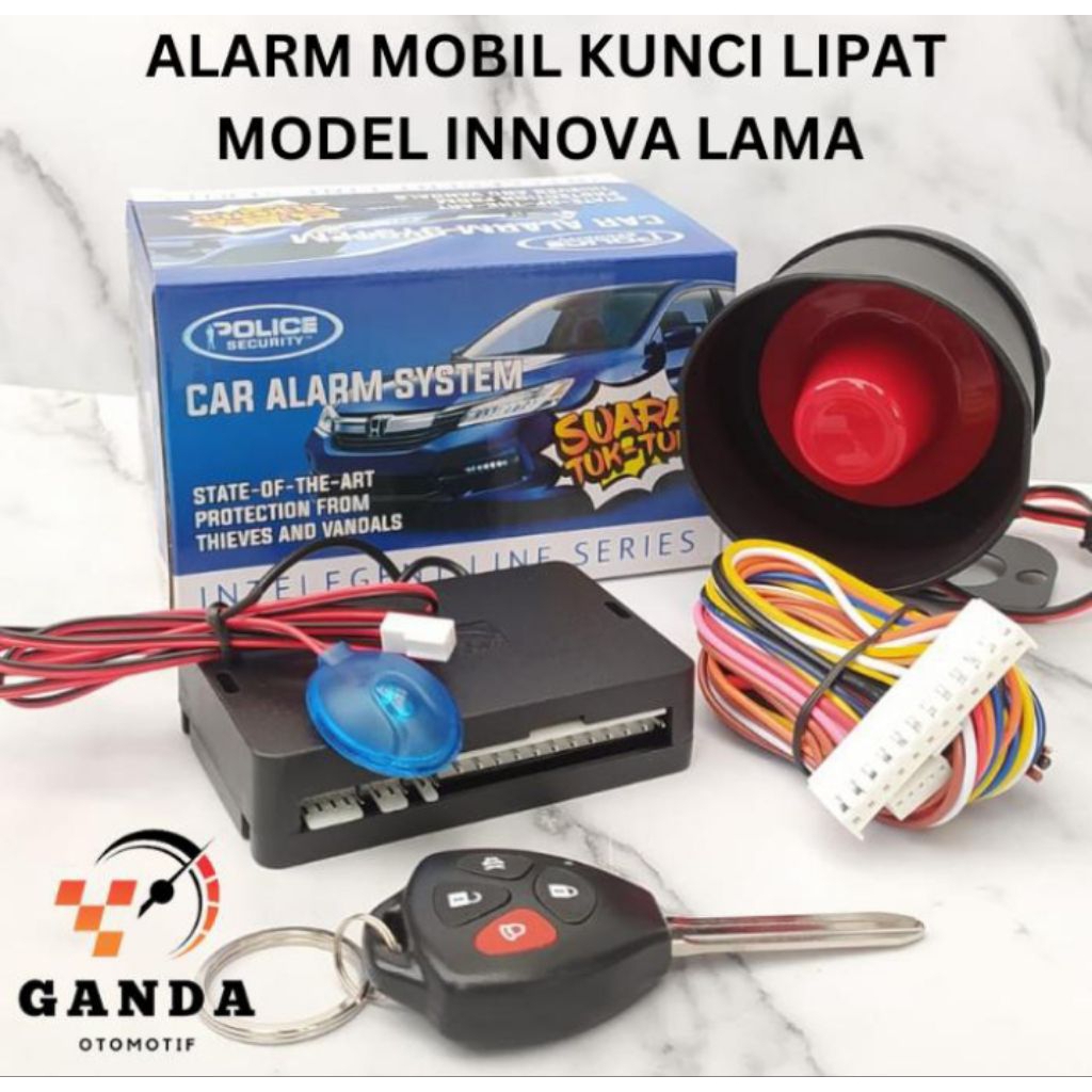 ALARM MOBIL UNIVERSAL MODEL KUNCI INNOVA - ORIGINAL POLICE