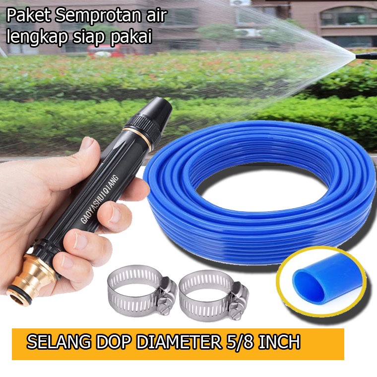 RUGU STORE - Paket Selang Semprotan Air untuk Cuci Motor Mobil dan Taman Diameter 5/8 Inch Cocok dan