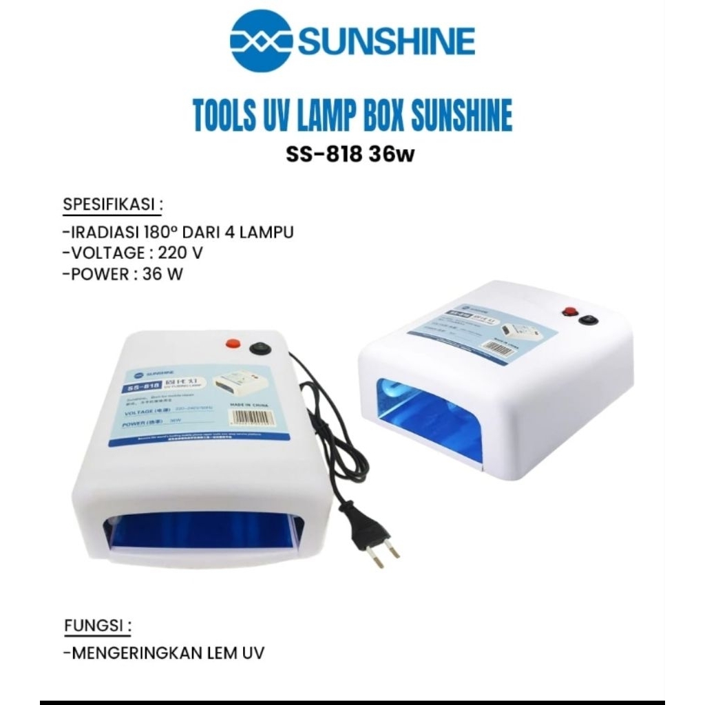 TOOLS UV LAMP BOX SHUNSINE SS 818 36W