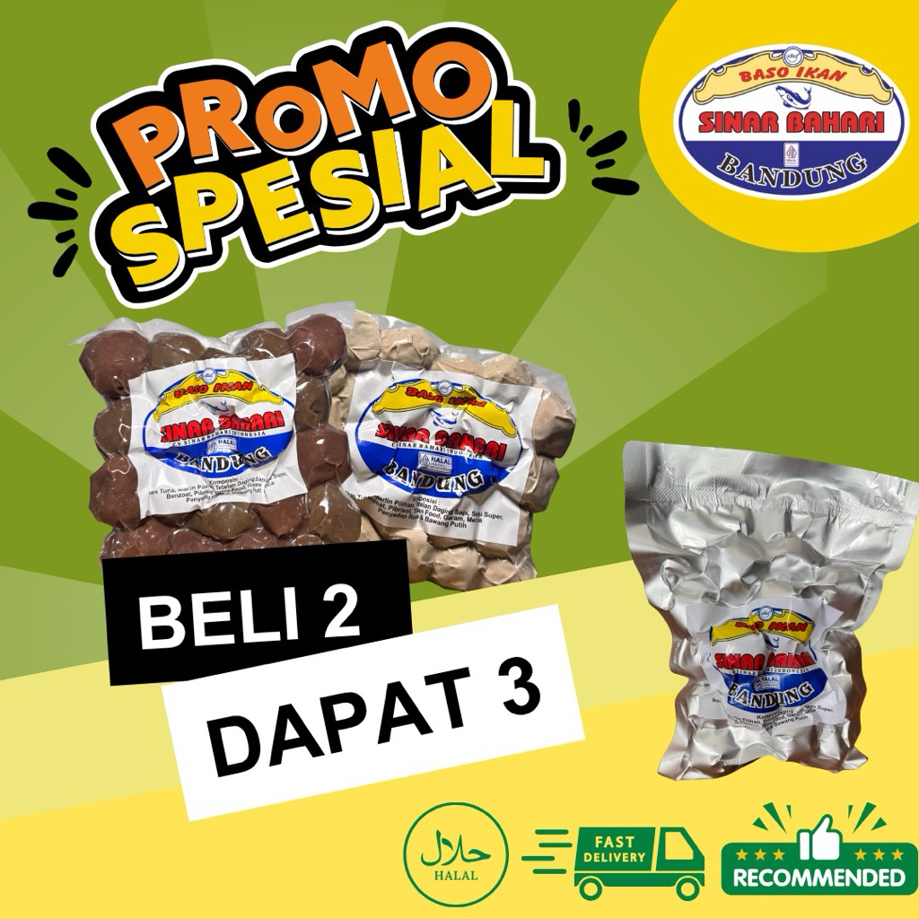 

Beli 2 Gratis 1 Bakso Ikan Sinar Bahari isi 3 pack