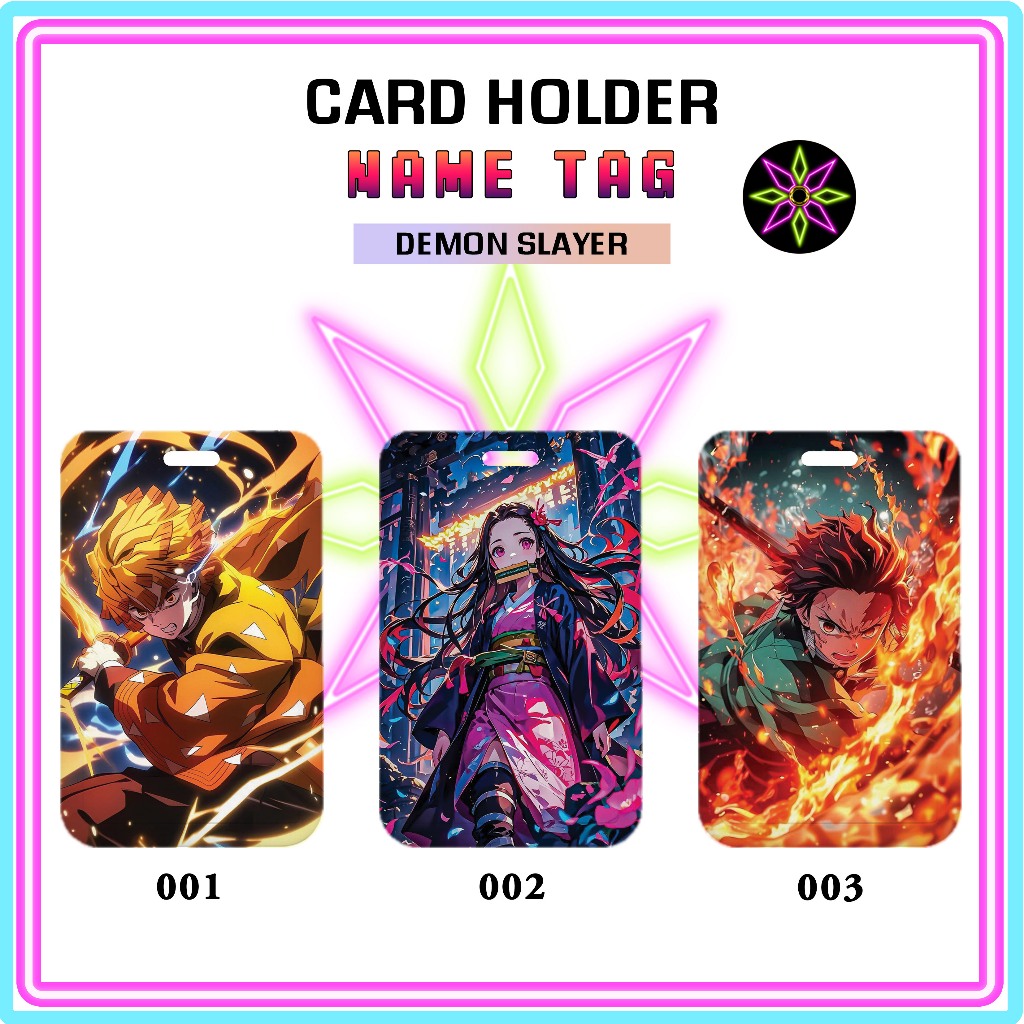 

Hikari Print ID Card Holder Demon Slayer Edition Nametag Tanpa Tali Card Holder Tempat Kartu Edisi Kimetsu no Yaiba