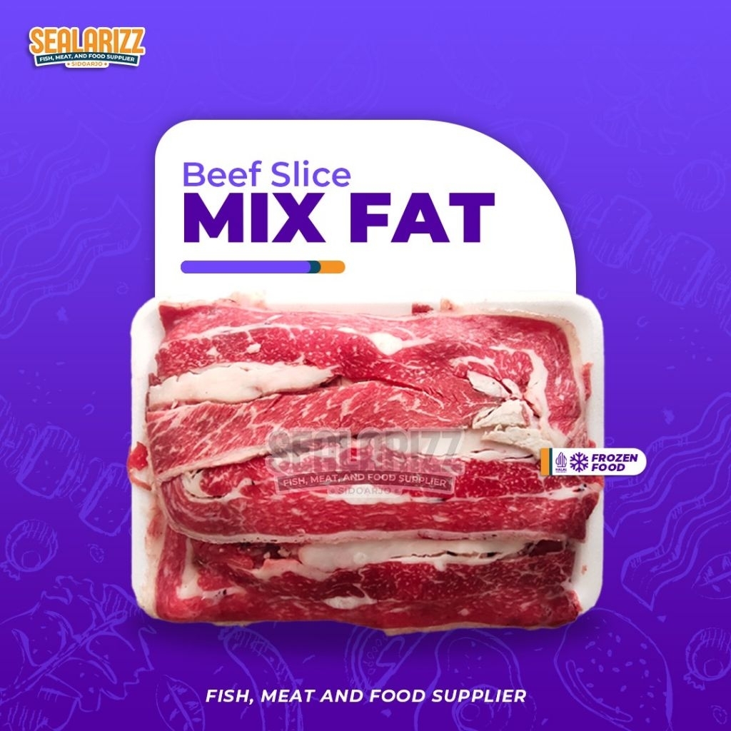 

Daging Slice Mix Fat Ekonomis Beef Slice Mix Fat