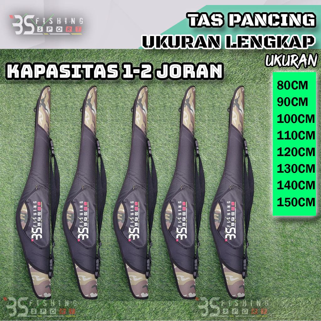 Tas pancing anti air 2 joran ukuran 80cm - 150cm fiber tahan air berkulitas terlengkap