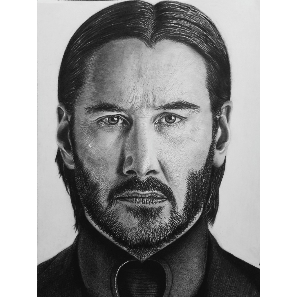 

Lukis wajah hitam putih A4 hyper realistis