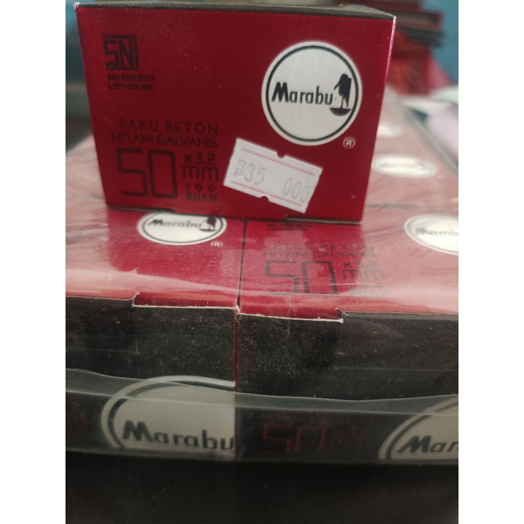 Paku Beton CALVANIS HITAM 50 / Paku Beton MARABU Hitam 5 cm isi 100pcs
