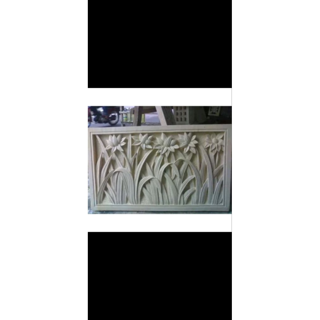 ORNAMEN UKIRAN HORIZONTAL 40x60 BATU ALAM
