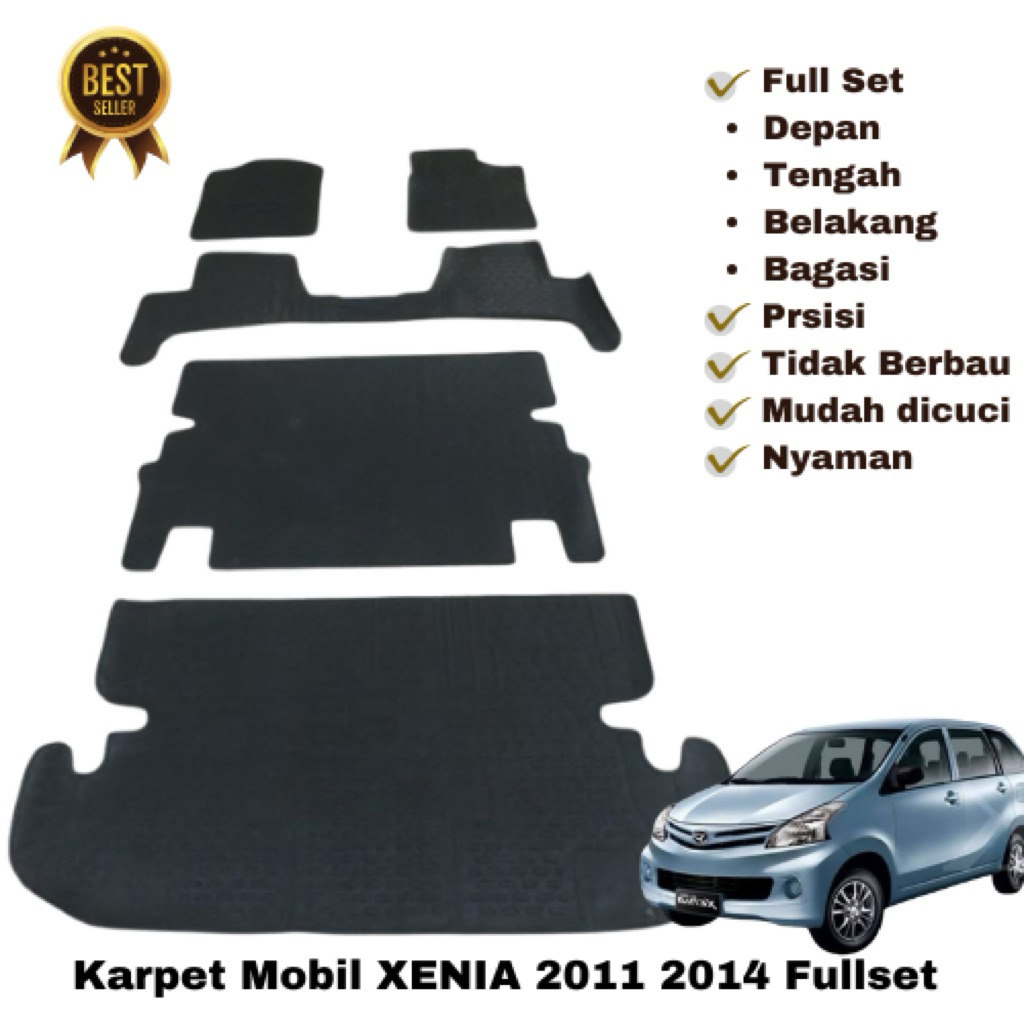 karpet Mobil Xenia 2011-2014 Fullset Alas kaki matras mobil Daihatsu Xenia Set lengkap