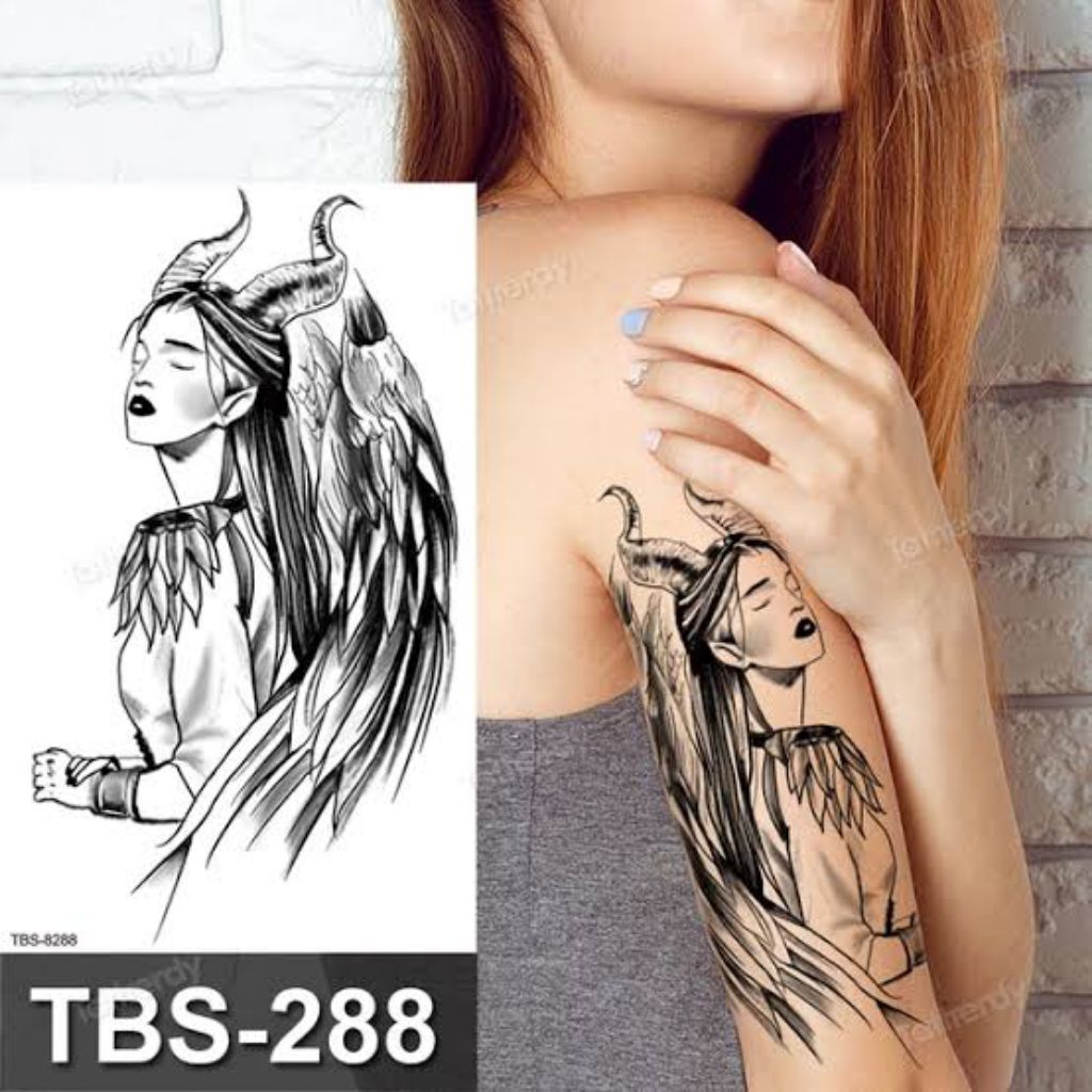 [COD] Tatto Wanita Bidadari kode TBS-8288 | Tatto Tempel Tubuh Dada Lengan untuk Unisex size 19x12 c