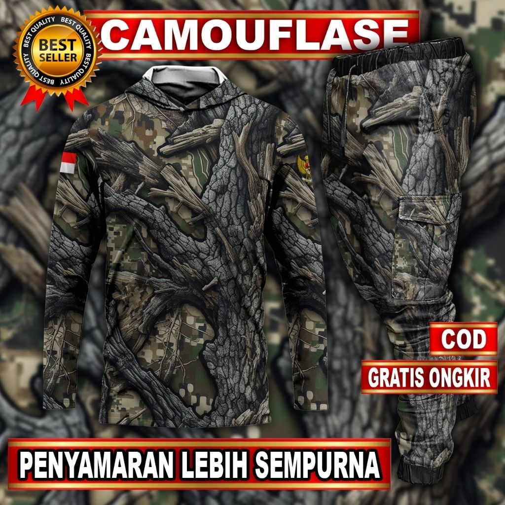 SETELAN BAJU CAMO HUNTING BERBURU | JERSEY CAMO HUNTING | BAJU CAMO HUNTING | BAJU CAMO | PAKAIAN BE