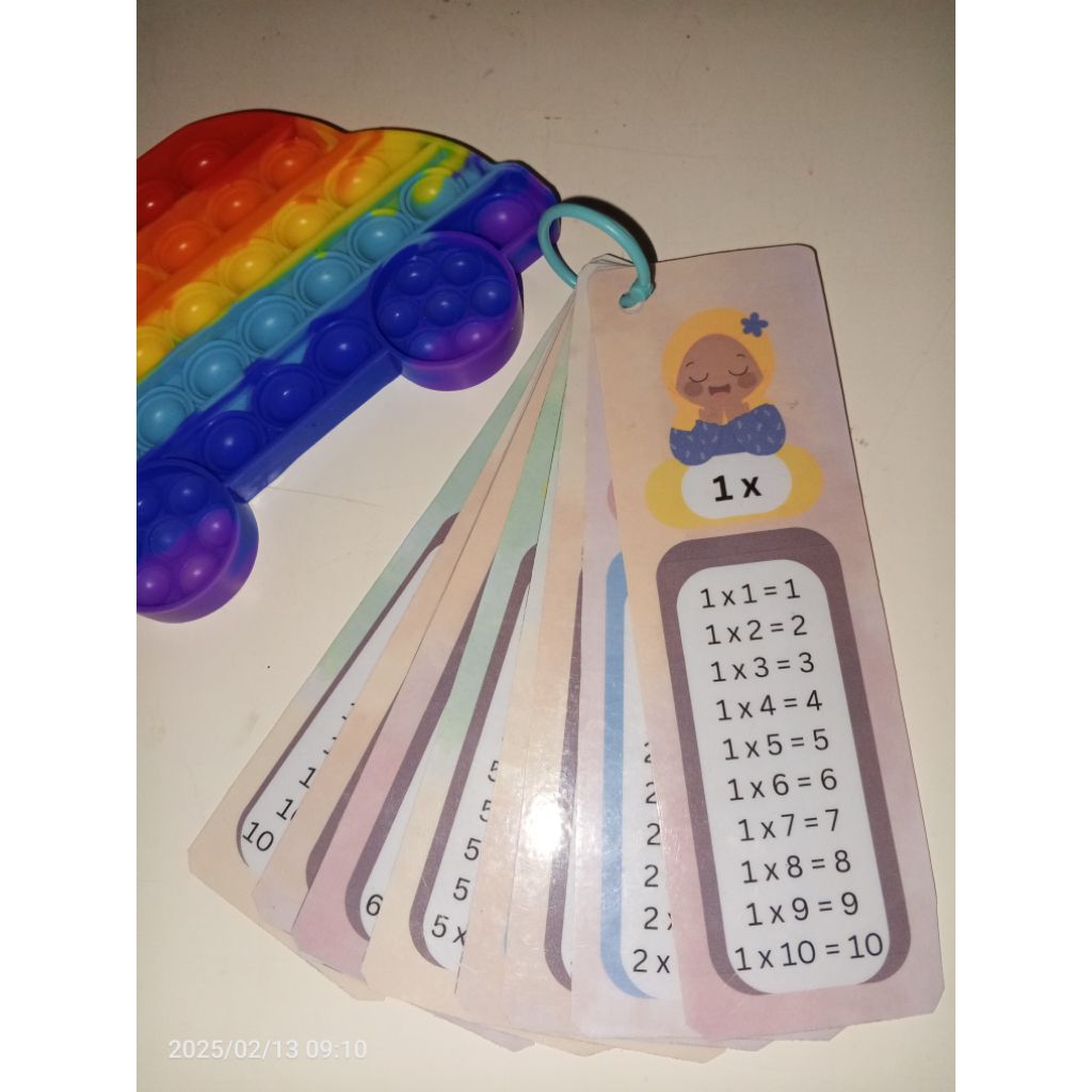 

Souvenir Ultah Anak - FlashCard Perkalian - Custom Nama