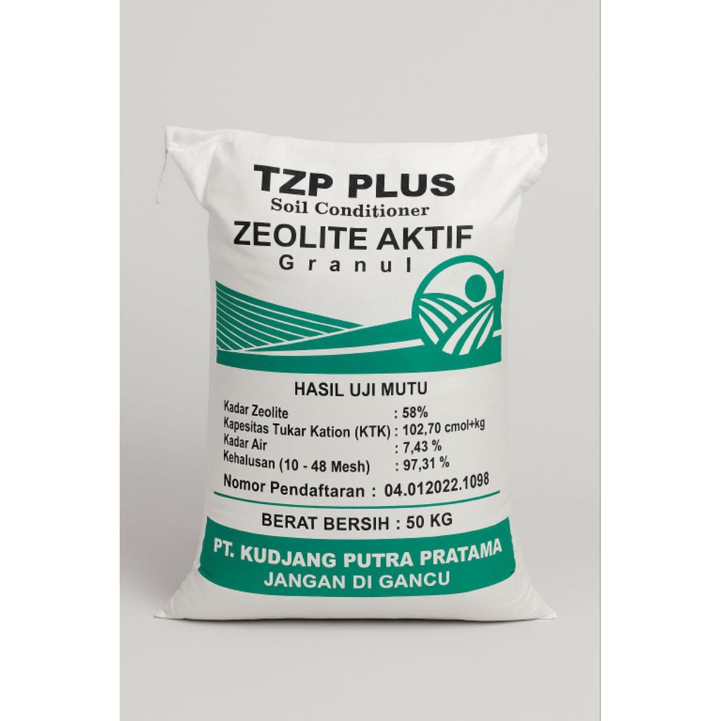 TZP PLUS Zeolite Aktif silika tinggi Granul 50 Kg – Pembenah Tanah & Penghemat Pupuk