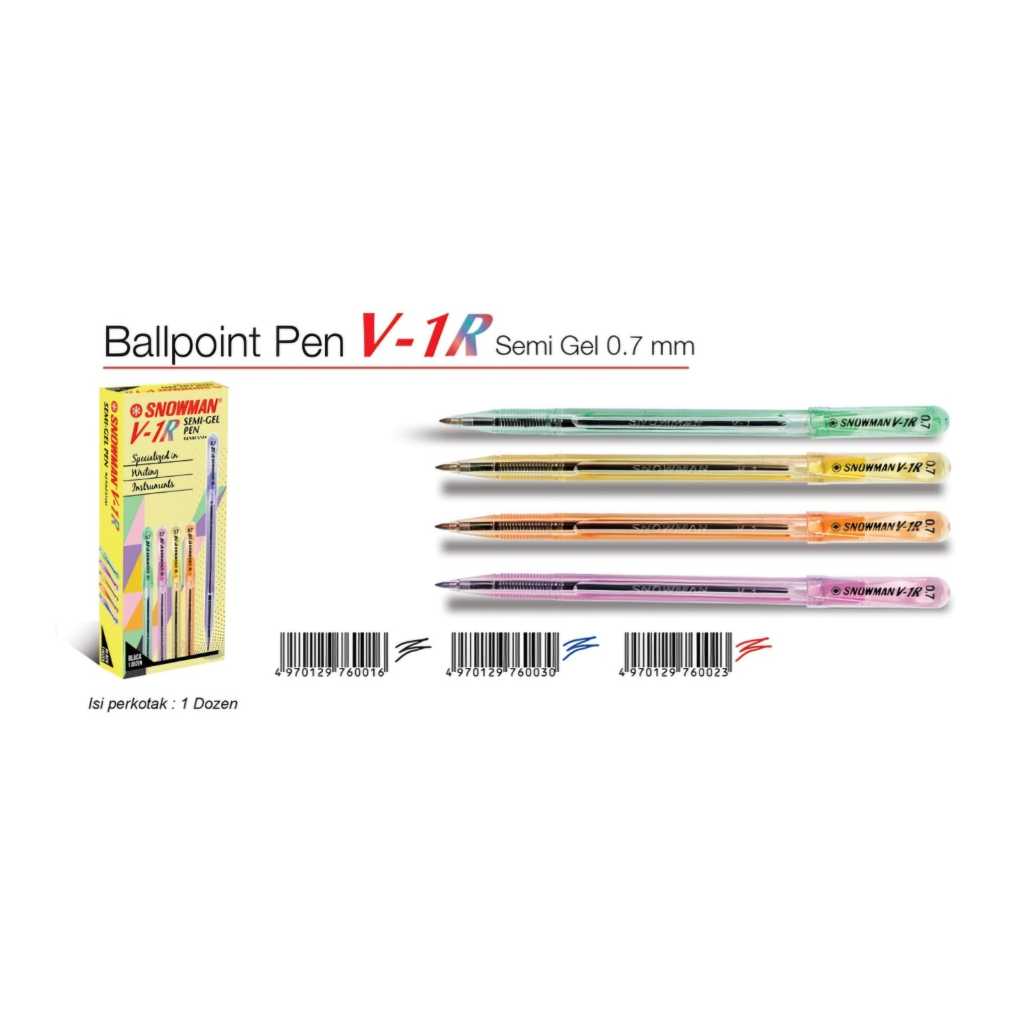 

PEN V-1R HITAM SNOWMAN