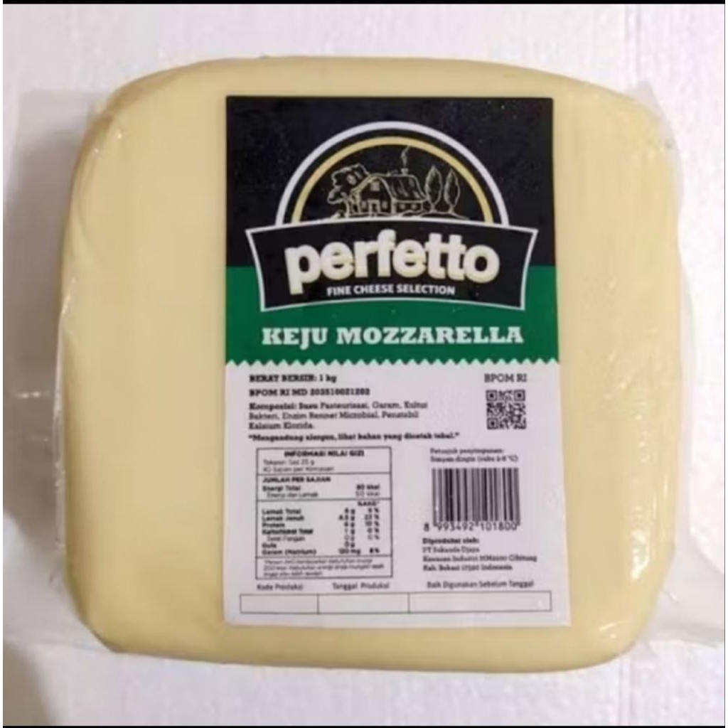 

Keju Mozarella Perfetto Kemasan Repack 100gr